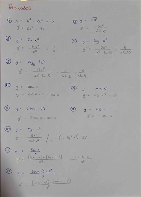 Derivadas © J X L X 2 J Ox 2 Lj X ® X 5x 4 T} 1 S ~5 X 1 3x~ 5