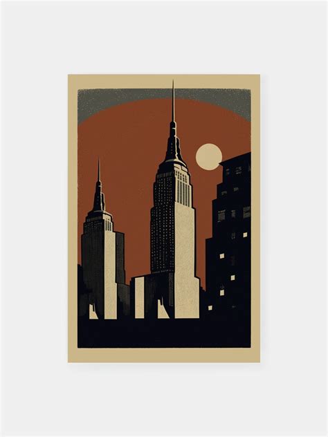 Vintage Empire State Building Poster - Klumo Shop