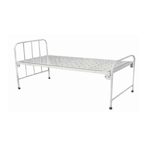 Standard Mild Steel Semi Delux Plain Hospital Bed Size 198x90x60 Cm