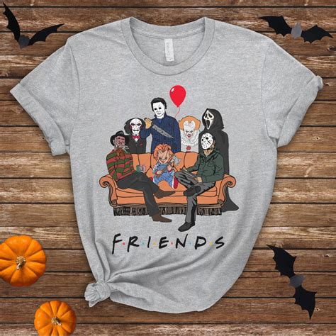 Halloween Funny Horror Friends Shirt Halloween Horror Movie Etsy