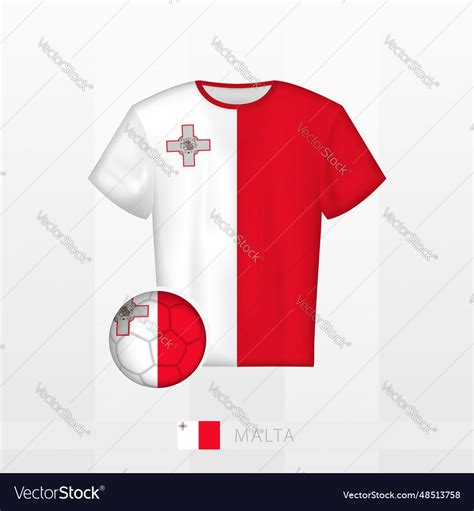 Football uniform of national team malta Royalty Free Vector