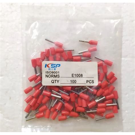 Jual Skun Ferules Mm E Ferrules Perules Warna Merah Pack Isi