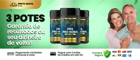 Ora Pro Nóbis em Capsulas 100 Natural 3 POTES Tratamento para 3