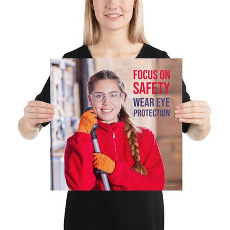 Warehouse Safety Poster Focus On Safety Wear Eye Protection Safety