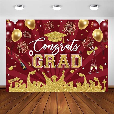 Graduation Backdrop Congrats Grad Graduation Party Decorations Class Of