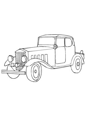 Ausmalbild Auto Oldtimer 26 kostenlos ausdrucken