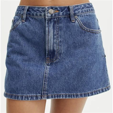 Glassons Denim Mini Skirt Size Really Good Depop