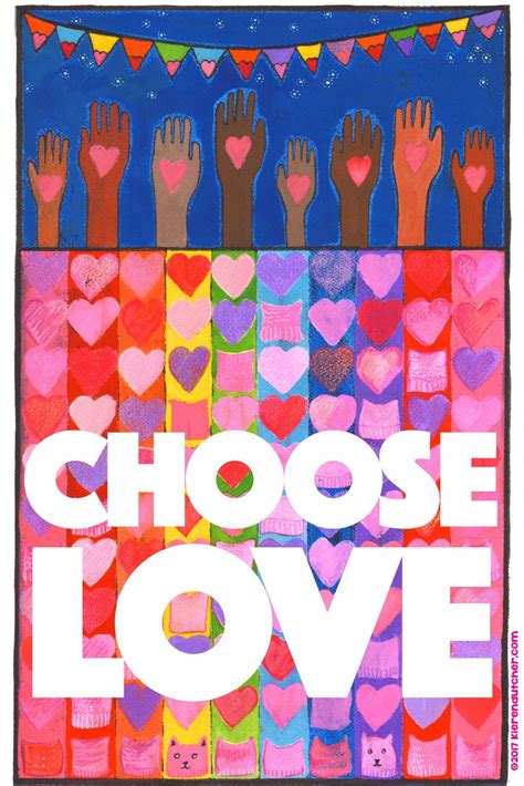 Colorful CHOOSE LOVE Poster Wall Art Print - Etsy