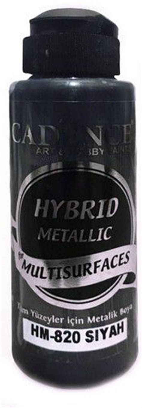 Cadence Hybrid Multisurface Akrilik Boya 120 Ml HM820 Metalik Siyah