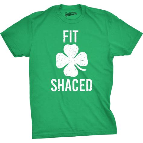 Mens Fit Shaced Funny St Patrick S Day Irish Drinking Beer T Shirt