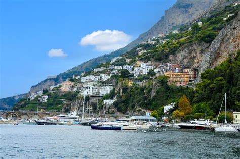 Famous Touristic Attraction Amalfi Coast In Italy Editorial Image