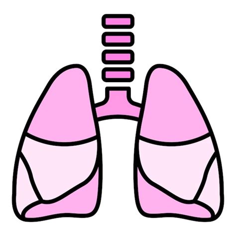 Icono De Pulmones Humanos Contorno De Pulmones Humanos Vector Icono