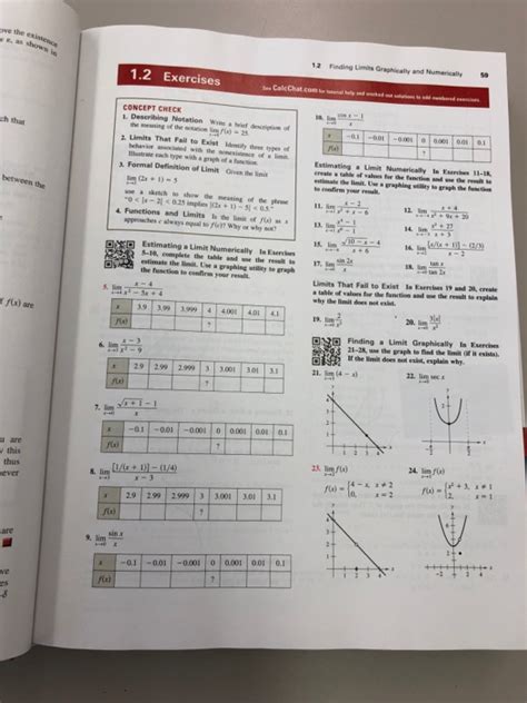 Understanding Limits Graphically And Numerically Homework Answers