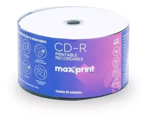 Disco Virgem Cd R Maxprint De X Por Unidades Mercadolivre