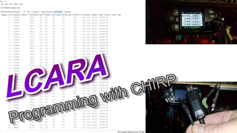 LCARA HAM Radio Using The CHIRP Programming Software YouTube