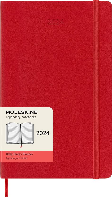 Moleskine Dsf212dc3y24 Notebook Beginning January 2024 12 Months Daily Diary Soft Cover