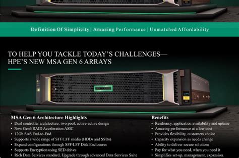 HPE MSA Gen6 Storage Arrays Data Smart Computers