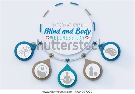 International Mind Body Wellness Day Observed Stock Illustration