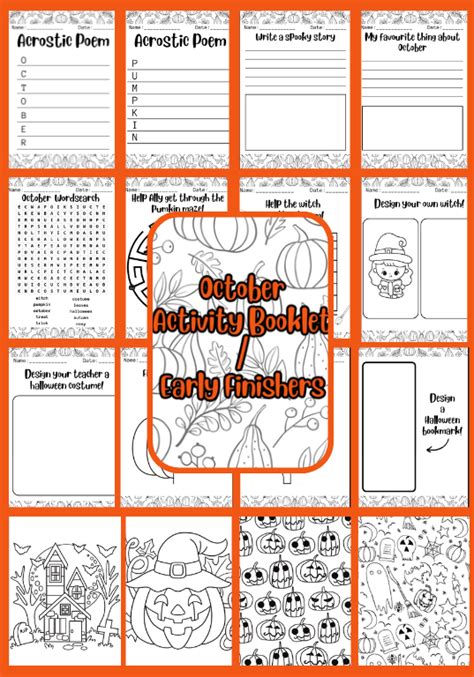 Mash Themes October Activity Booklet Early Finishers