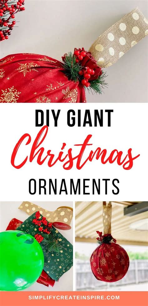 How To Make Giant Christmas Ornaments From Plastic Balls