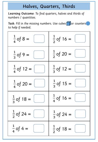 Fractions Year 2 Teaching Resources