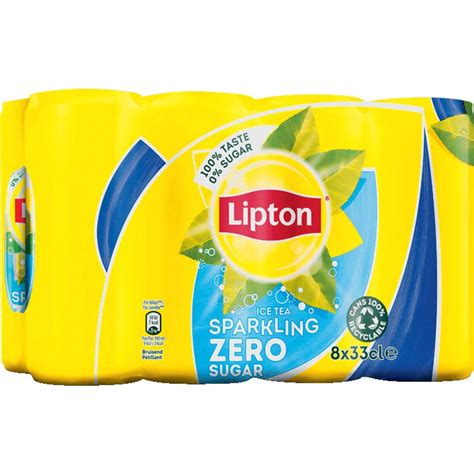 Lipton Iced Tea Thé Glacé Pétillant Sans Sucre Original Zero 33 Cl