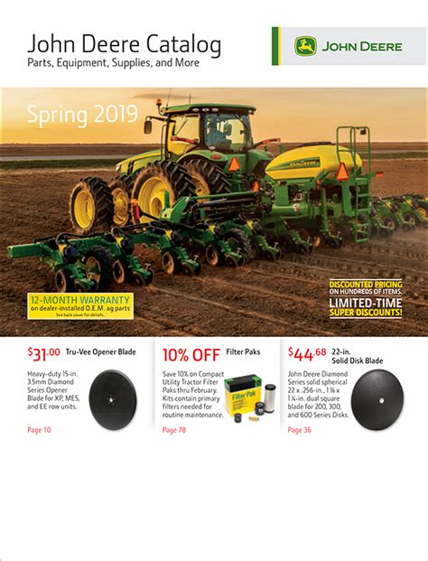 John Deere Parts Catalog Spring 2019