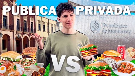 Qué comida es mejor Escuela PÚBLICA vs PRIVADA YouTube