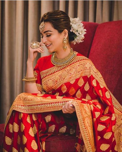 Red And Gold Wedding Saree Rufina Denson