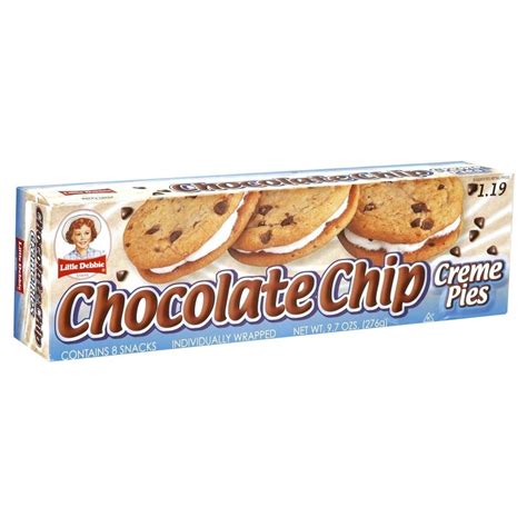 Little Debbi Choc Chp Creme Pie 16z Little Debbie Snack Cakes Chocolate Chip Debbie Snacks