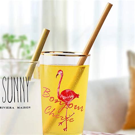 1pc Organic Bamboo Straw Reusable Drinking Straw Eco Friendly Party