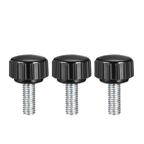 Uxcell M X Mm Male Thread Mm Round Head Knurled Clamping Knobs