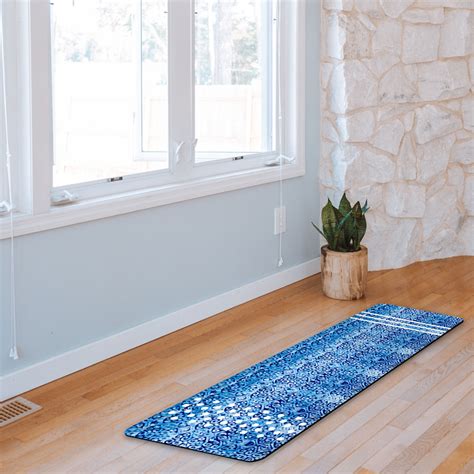 Indigo Blue Adire Yoga Mat • African Inspired Yoga Mat • Afrimod