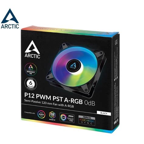 Jual ARCTIC P12 PWM PST A RGB 120mm PWM Single Pack Fan Case BLACK