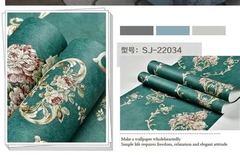 Green Flower Wallpaper - Wall Decor Paper