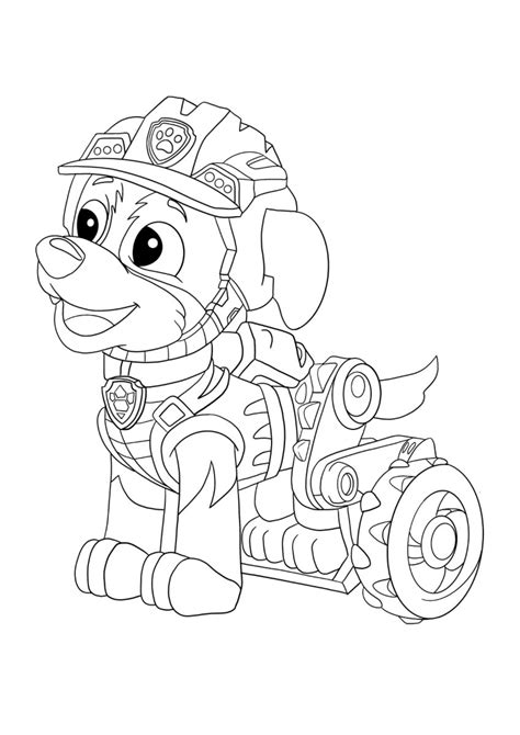 Rubble Paw Patrol Da Colorare Gratis Per Bambini Disegni Da Colorare