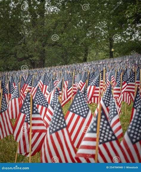 Thousands Of Us Flags Planted In Boston Common To Commemorate Fallen