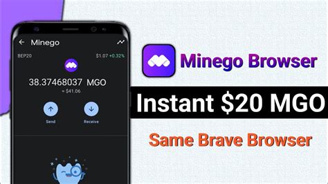 Instant 20 MGO Minego Network Browser Airdrop Instant Withdraw