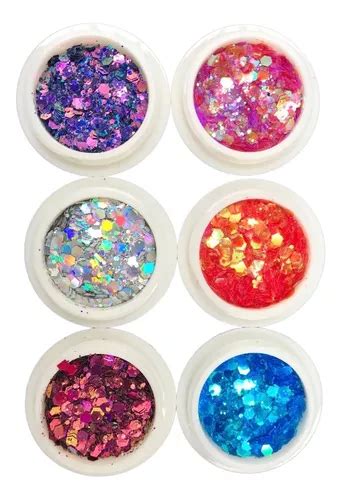 Coleção Glitter Maxi Flocos Encapsular Para Unhas Fibra Parcelamento