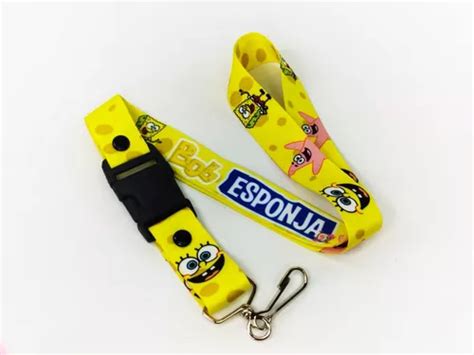 Bob Esponja Lanyard Cordón Portagafete Correa Cinta Llaves Meses sin