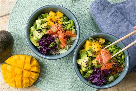 Poké Bowl Mit Lachs Avocado Und Mango Eat Me