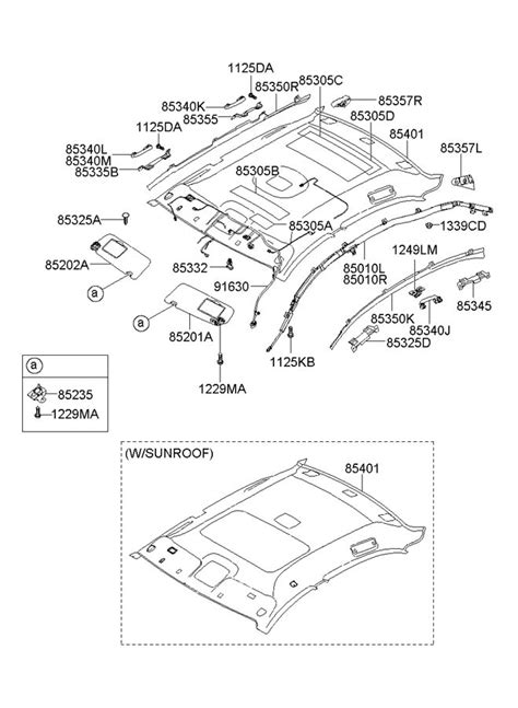 2017 Hyundai Santa Fe Roof Panel Reinforcement Right Rear W O