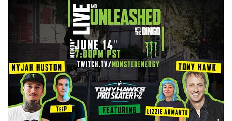 Monster Energy To Host Tony Hawk, Nyjah Huston, Lizzie Armanto, Tyler "TeeP" Polchow In Epic ...