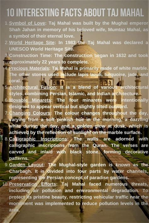 10 Interesting Facts About Taj Mahal India Travel 10 Interesting