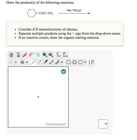 Draw The Product For The Following Reaction