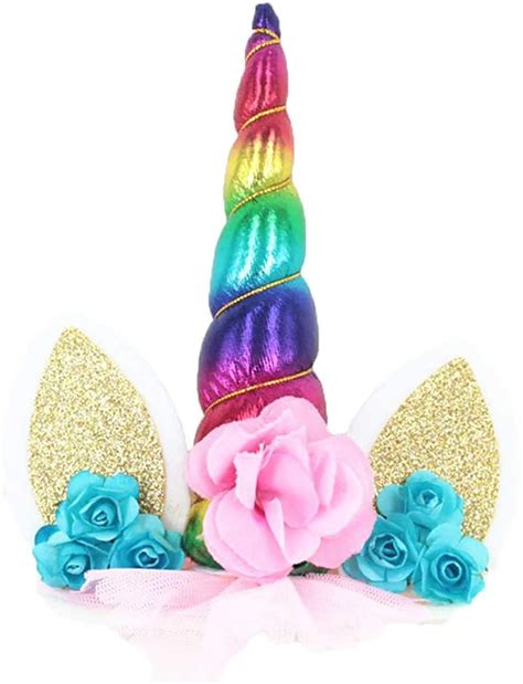 Buy Candeer Unicorn Cake Topper Handmade Gold Birthday Cake Topper