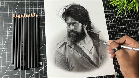 How To Shade Kgf Chapter Yash Step By Step Tutorial For Beginners