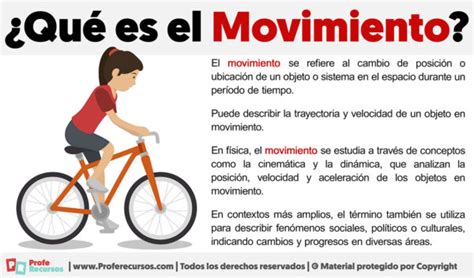 Qu Es El Movimiento Definici N De Movimiento