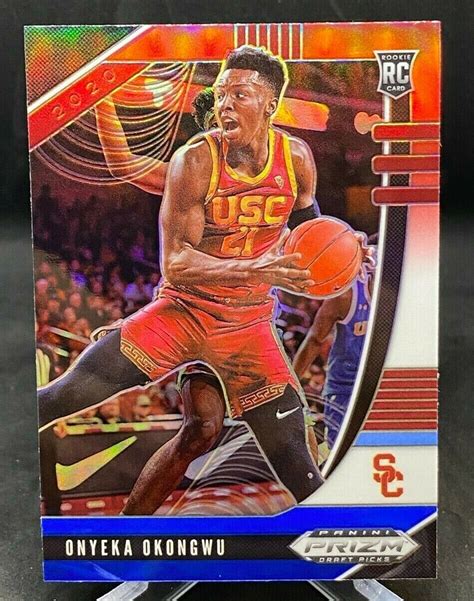 Onyeka Okongwu Panini Prizm Draft Picks Red White Blue Prizm