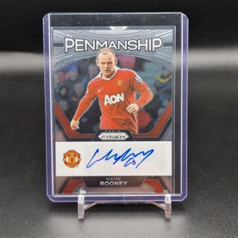 2023 24 PANINI EPL Prizm Fußball Wayne Rooney Penmanship Auto Man Utd